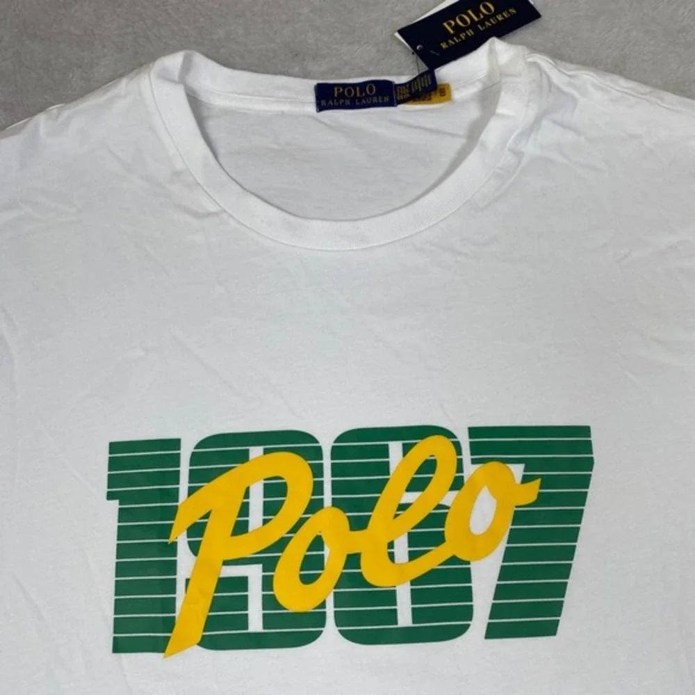 Polo Ralph Lauren Mens 1967 Logo Graphic Tee T-Shirt XXLT White Crew‎ Neck NWT